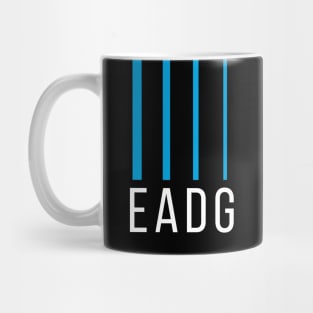 Bass Player Gift - EADG 4 String - Cyan Mug